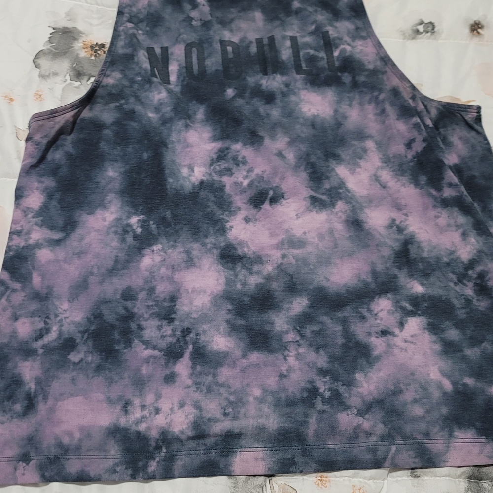 NOBULL Purple and Blue/grey Tie-Dye Tank